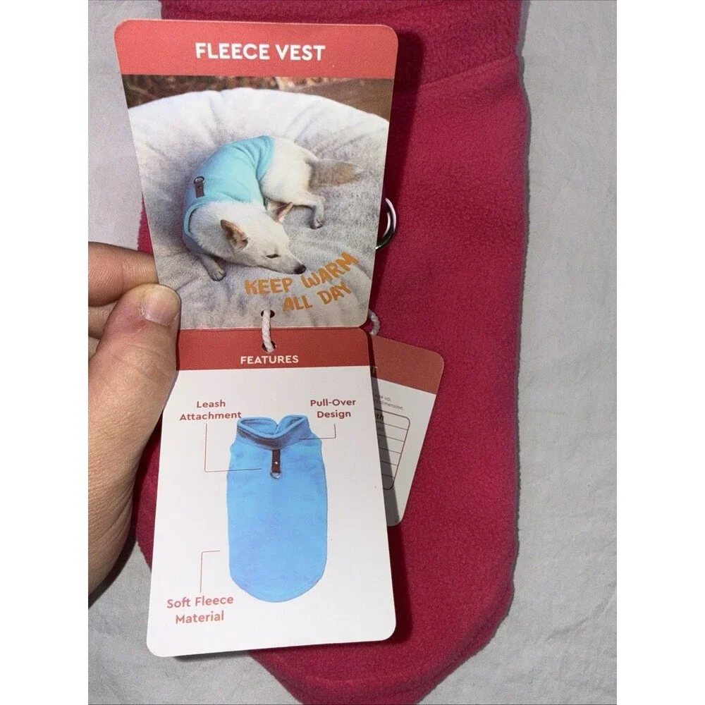 Gooby Pink Fleece Vest Size X-Small